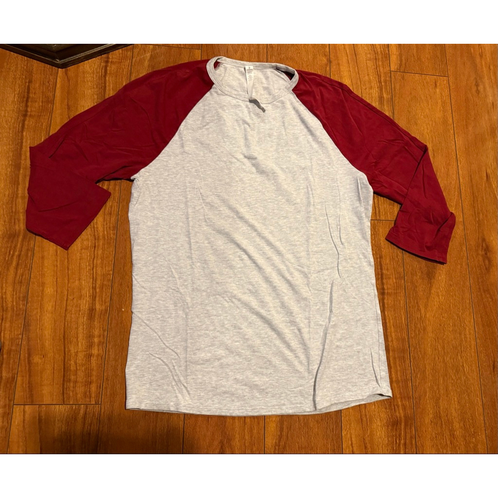 Men's Lululemon Long Sleeve Tee M Gray Red